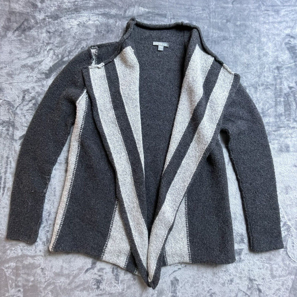 James Perse Sweaters - James Perse Los Angeles Sweater Womens 2 Open Front Cardigan Wool Alpaca Striped
